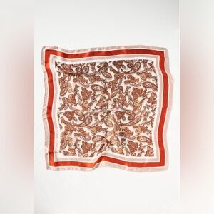 Anthropologie patterned square hair scarf size 21”